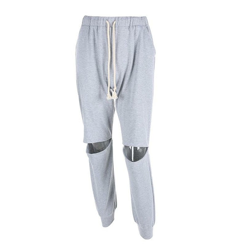 Shredded foundation casual pants