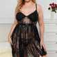 Valentine Shade Bra Sheer Floral Lace Plus Size Babydoll