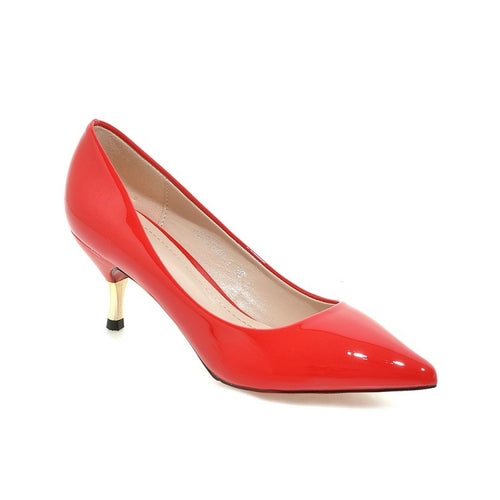 Patent Leather Thin High Heel Elegant Pumps