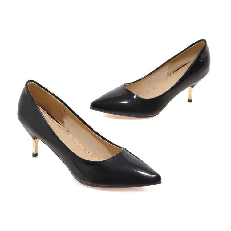 Patent Leather Thin High Heel Elegant Pumps