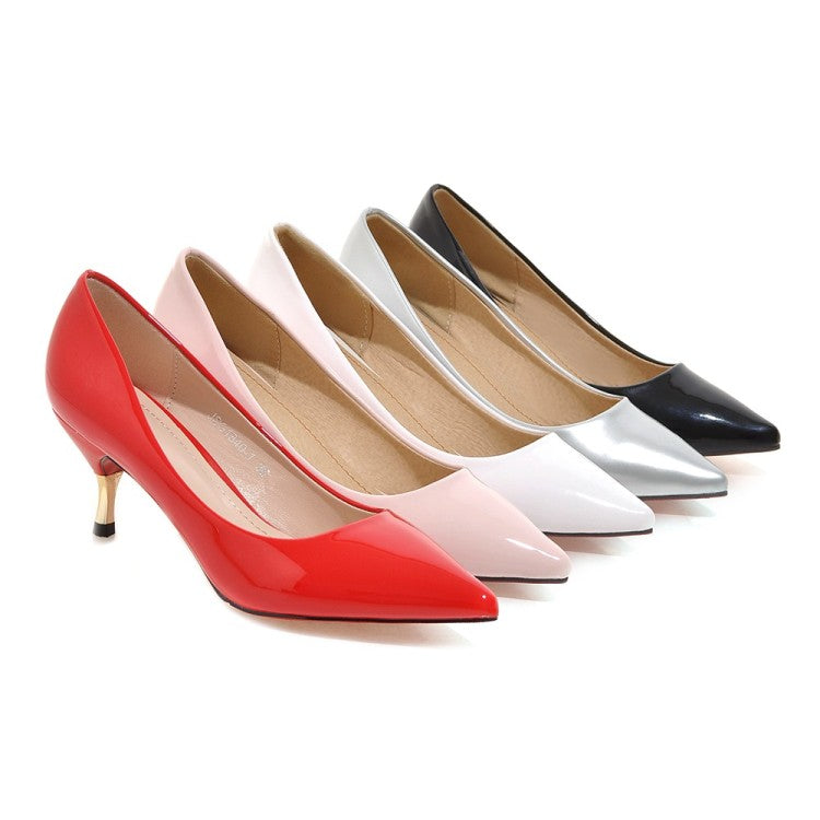 Patent Leather Thin High Heel Elegant Pumps