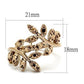 3W1194 - IP Rose Gold(Ion Plating) Brass Ring with AAA Grade CZ  in