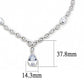 3W1427 - Rhodium Brass Jewelry Sets with AAA Grade CZ  in Clear