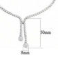 3W1428 - Rhodium Brass Jewelry Sets with AAA Grade CZ  in Clear