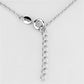 3W413 - Rhodium Brass Necklace with AAA Grade CZ  in Clear