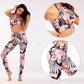 EP Print  Women Fitness Yoga Set Sportwear Outfits Floral Workout