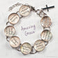 Amazing Grace Hymn & Scripture Glass Charm Bracelet – Stainless Steel