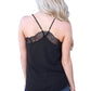 Black Delicate Balance Lace Cami Tank Top