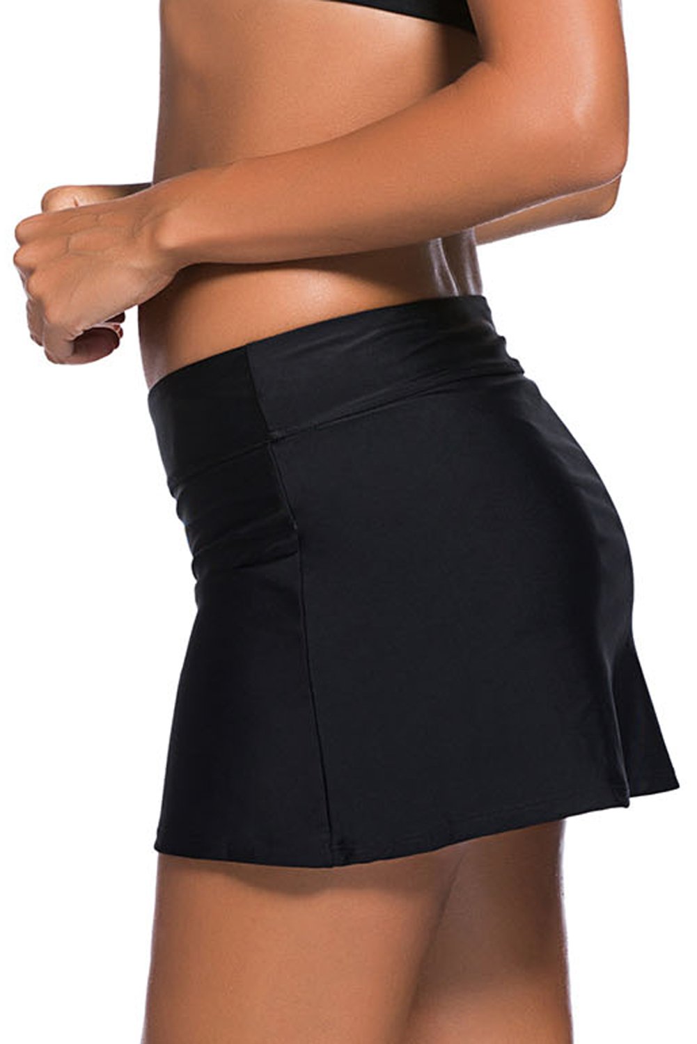 Black Skirted Swim Bikini Bottom