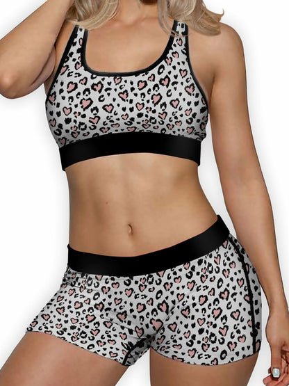 Cheetah Hearts Ellie Sports Bra