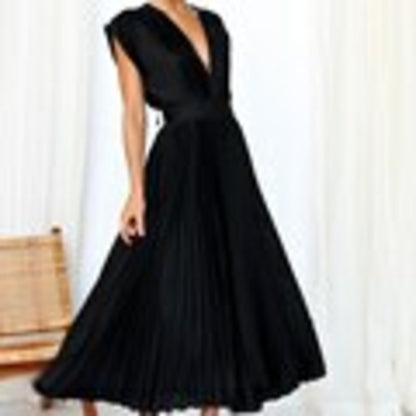 Pleated Long Summer Dress