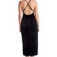 Elle Dress - Velvet slip dress with scooped back and thigh high slit