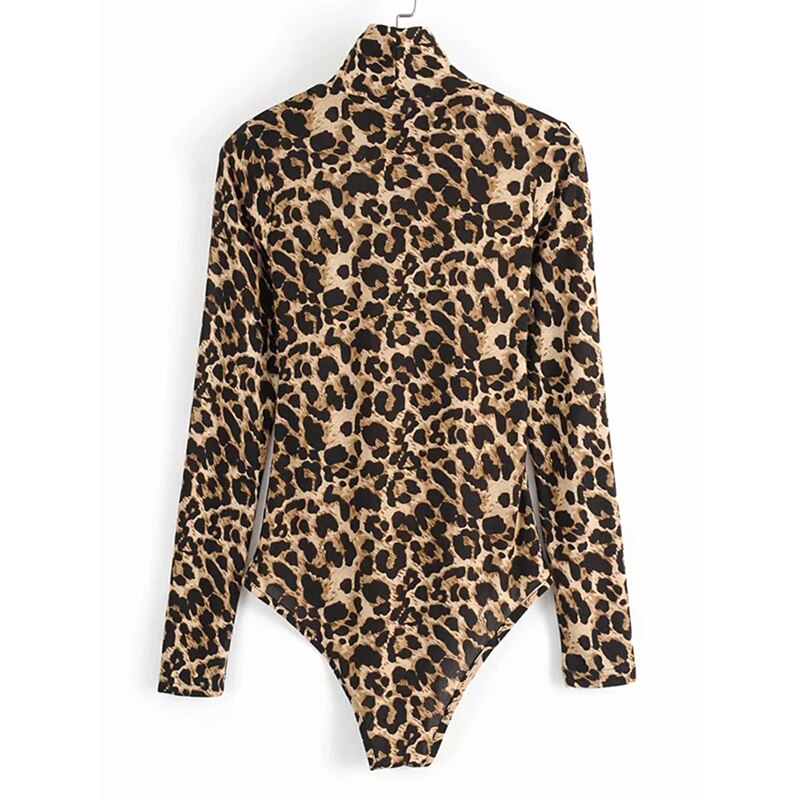 Vintage Leopard Printed Bodysuit