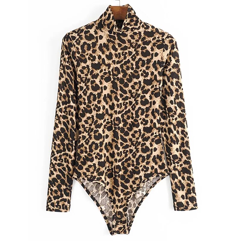 Vintage Leopard Printed Bodysuit