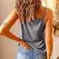 Casual Gray Lace Splicing Cami Top