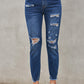 Fashion Blue Distressed Jeans