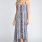 Women's Snakeskin Print Maxi Tank Dress