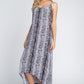 Women's Snakeskin Print Maxi Tank Dress