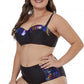 Moulded Cups Dotted Plus Size Bikini Swimwear