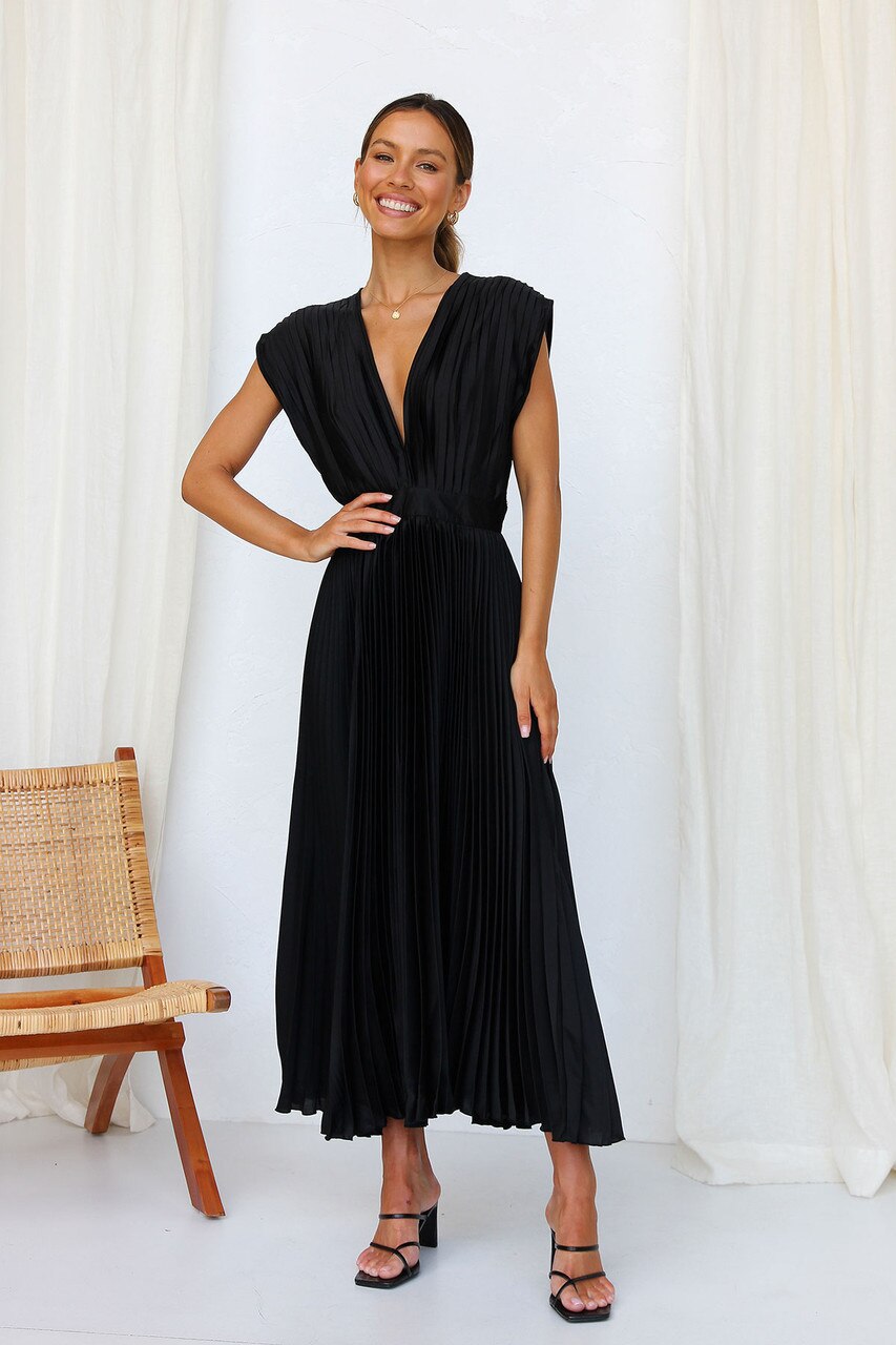 Pleated Long Summer Dress