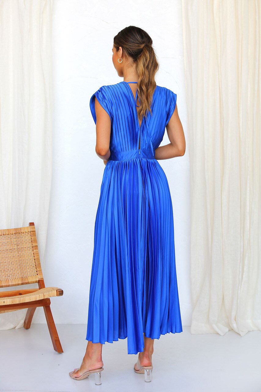 Pleated Long Summer Dress