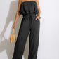 Off Shoulder Loose Tube Jumpsuit Summer Sweett Wide Leg Overalls