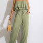 Off Shoulder Loose Tube Jumpsuit Summer Sweett Wide Leg Overalls