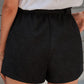 Summer Black Cotton Blend Pocketed Knit Shorts