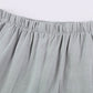 Summer Gray Blue Pocketed Flutter Linen Cotton Shorts