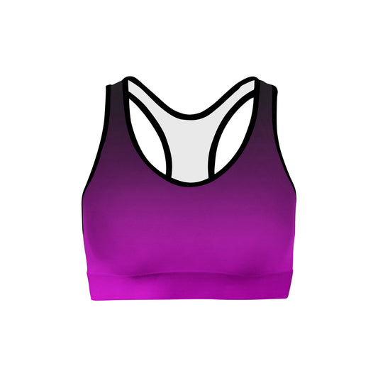 Black Pink Ombre Sports Bra