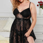 Valentine Shade Bra Sheer Floral Lace Plus Size Babydoll