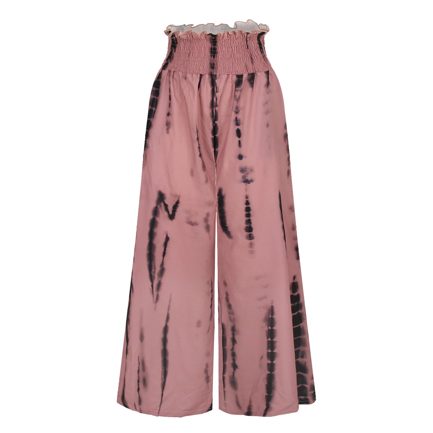 Digital Printing Fashion Wide Leg Pants Loose Drape Straight Pants