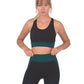 Trois Seamless Sports Bra - Black with Blue