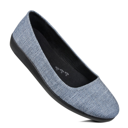 Aerosoft Ballet Women’s Comfortable Round Toe Slip On Casual Flats