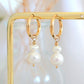 24 Karats Freshwater Pearls Baroque Dangle Hoops