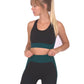 Trois Seamless Sports Bra - Black with Blue