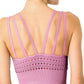 Mesh Seamless Bra with Cutouts - Pink