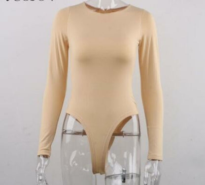 O Neck Long Sleeve Bodysuit