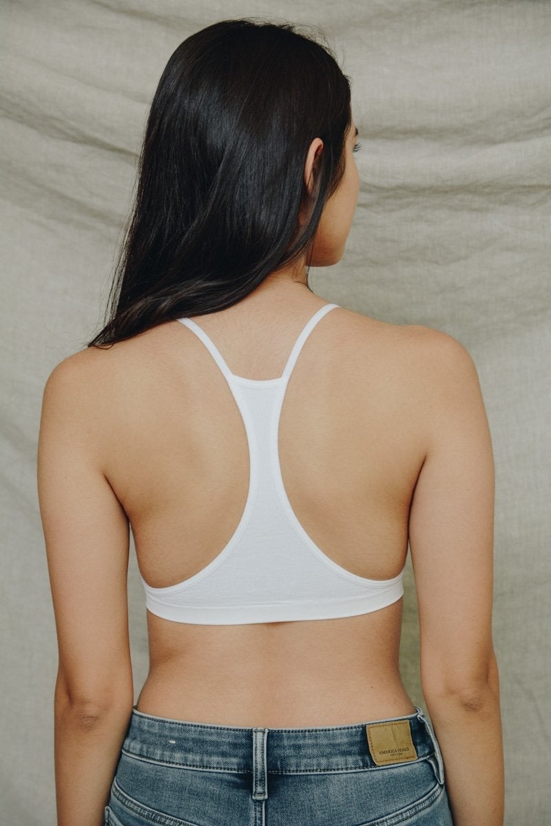 Seamless Lace Up Racerback Bralette