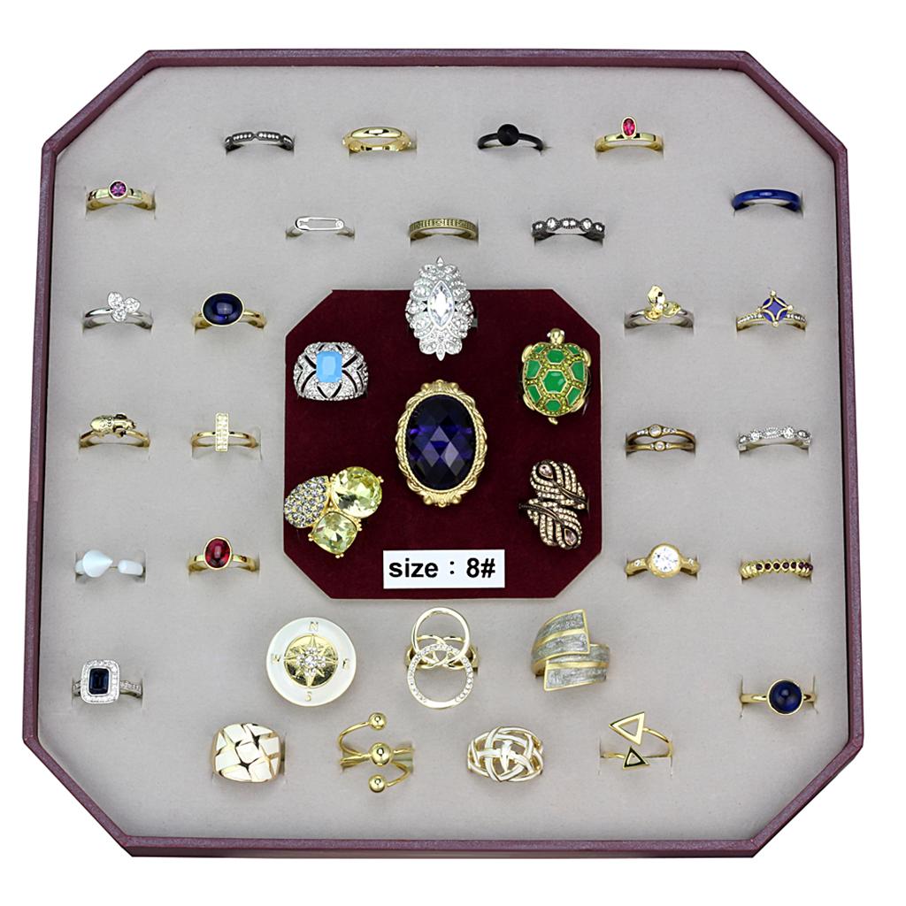 SIZE8 - Assorted Brass Ring Collection